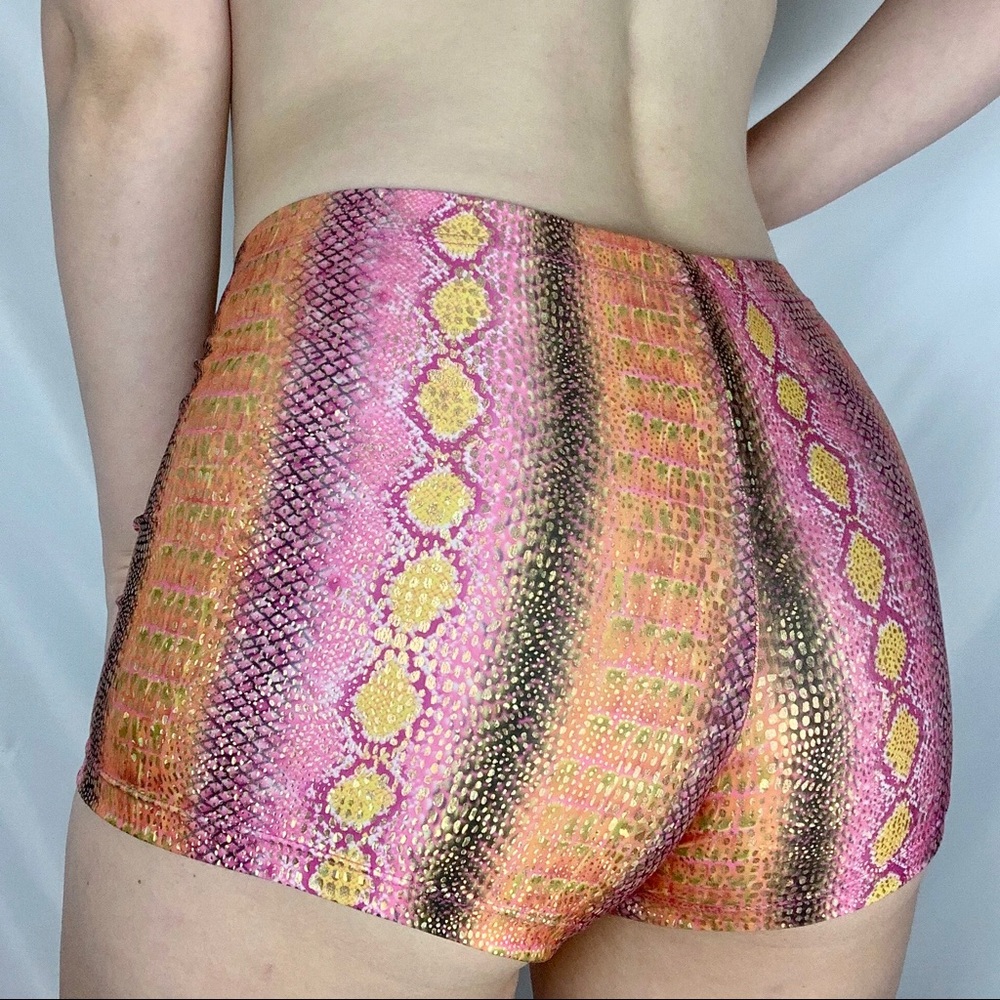 Snakeskin Print Rave Shorts